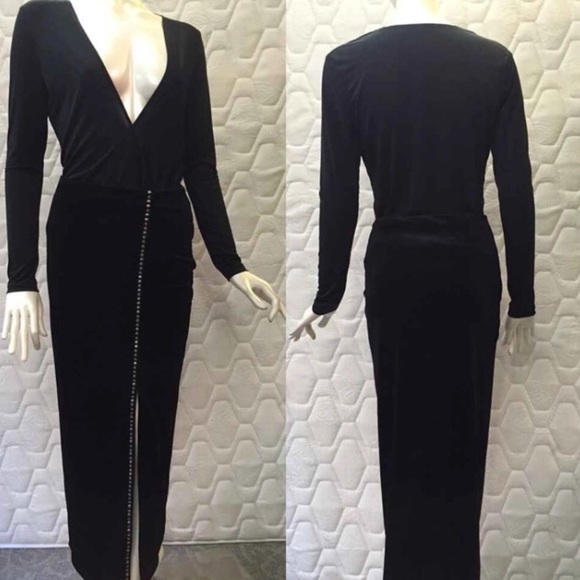 Haus of Layers Dresses & Skirts - Deep Plunge Velvet Maxi Dress